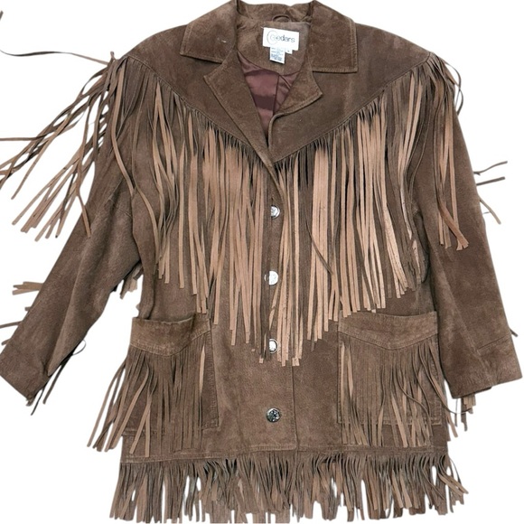Cedars Brown Suede Fringe Western Jacket Small - Picture 15 of 17